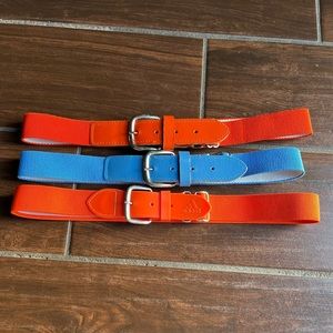 Used Youth Adidas & TCK Baseball Belt Orange and Light Blue